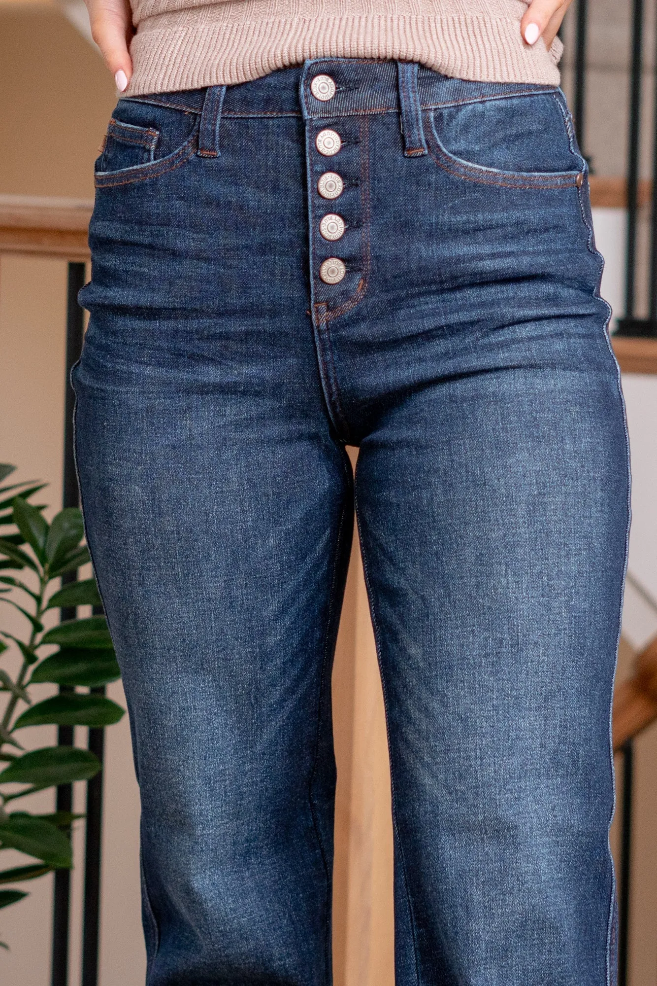 Plus Size Parker High Rise Button Fly Straight