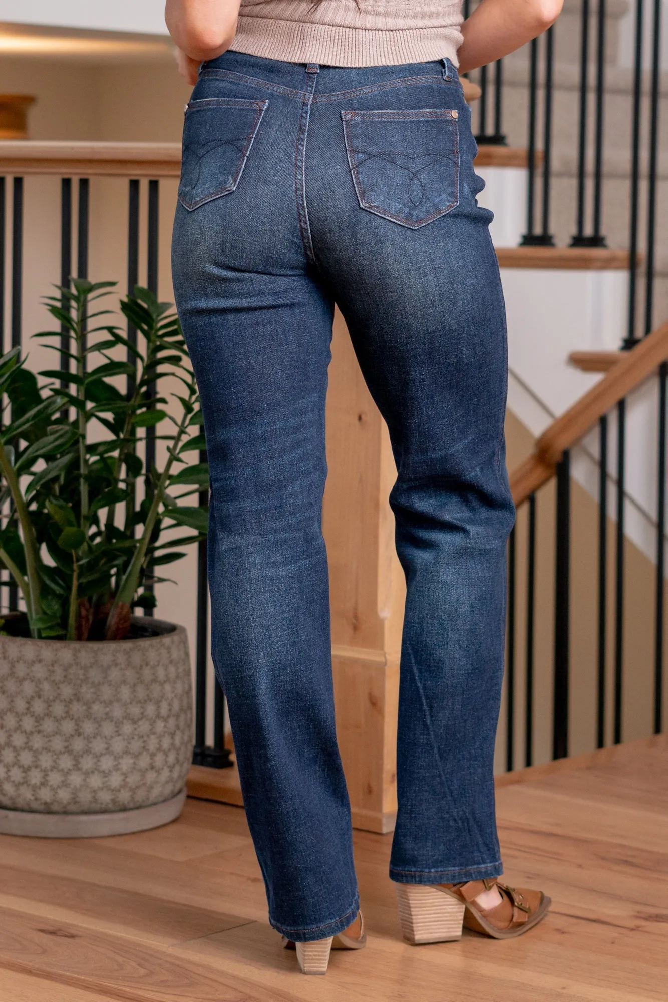 Plus Size Parker High Rise Button Fly Straight