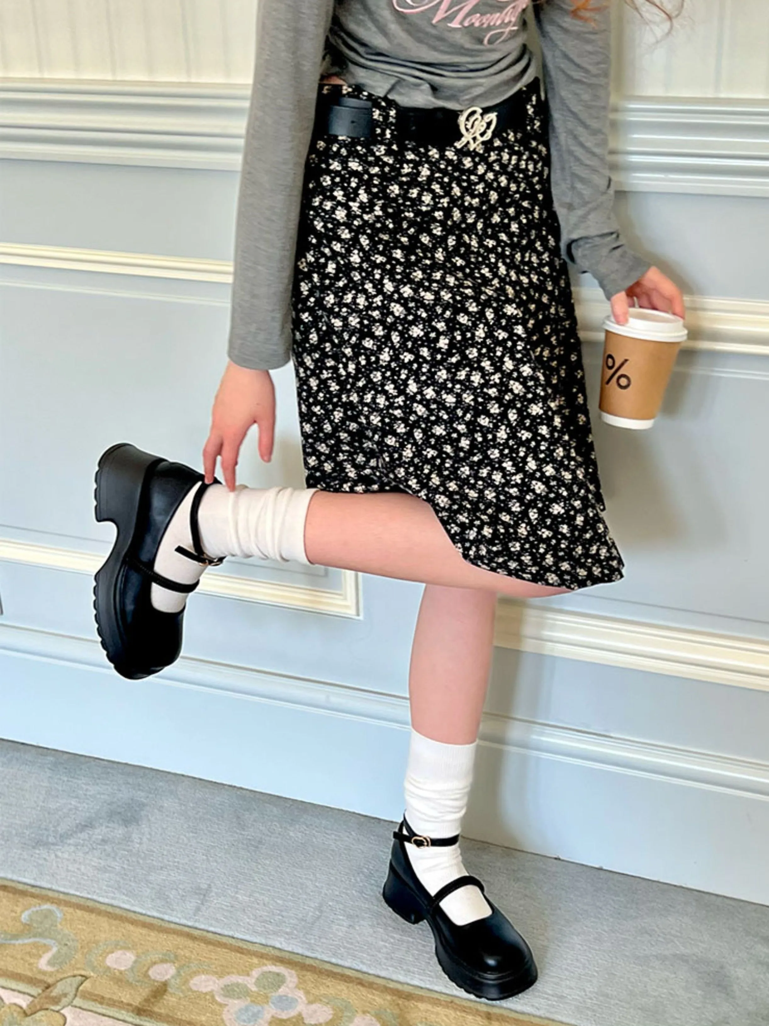 Retro Box Pleated A-line Skirt【s0000003987】