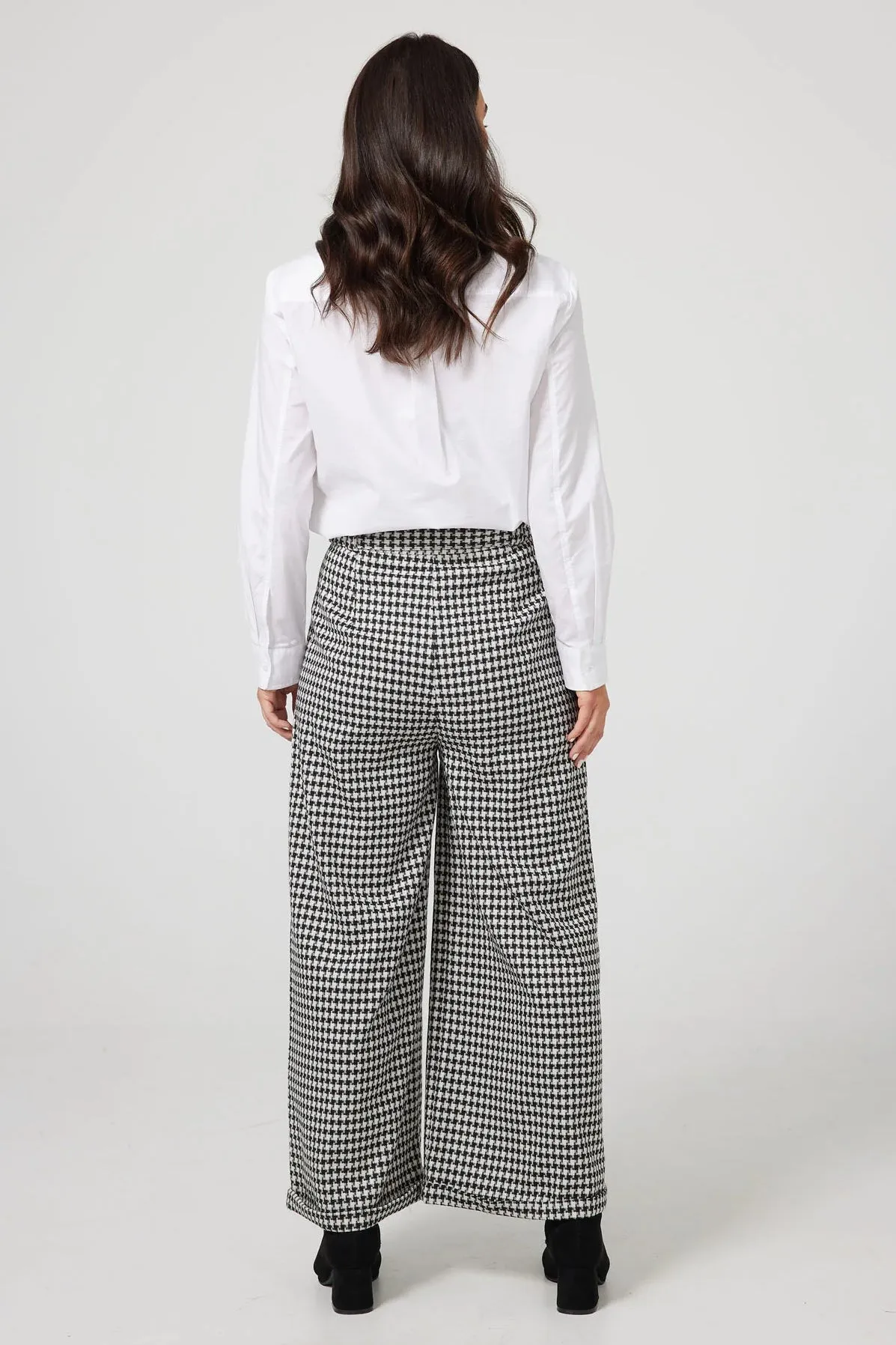 Sadler Pants in Black & White Houndstooth