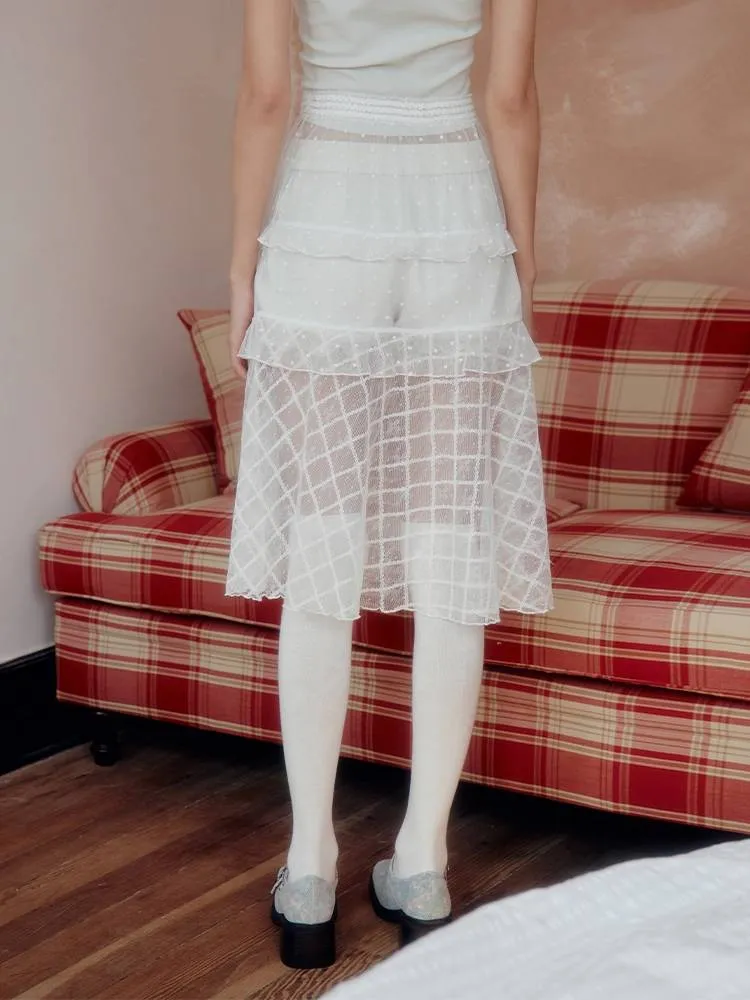 See-through A-line skirt【s0000008015】