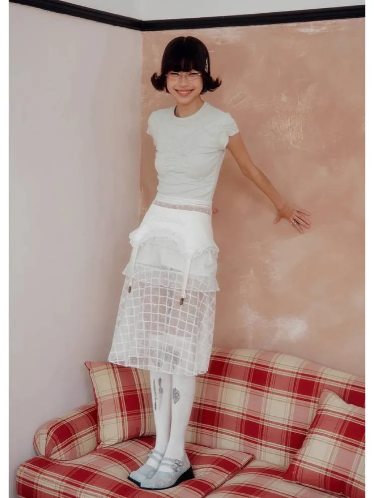 See-through A-line skirt【s0000008015】