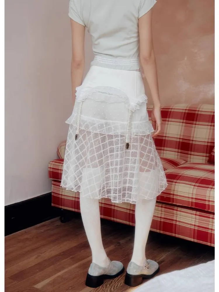 See-through A-line skirt【s0000008015】