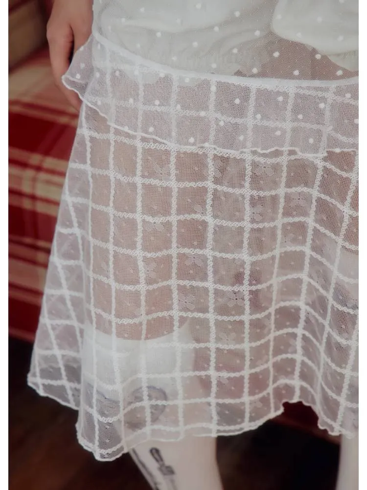 See-through A-line skirt【s0000008015】