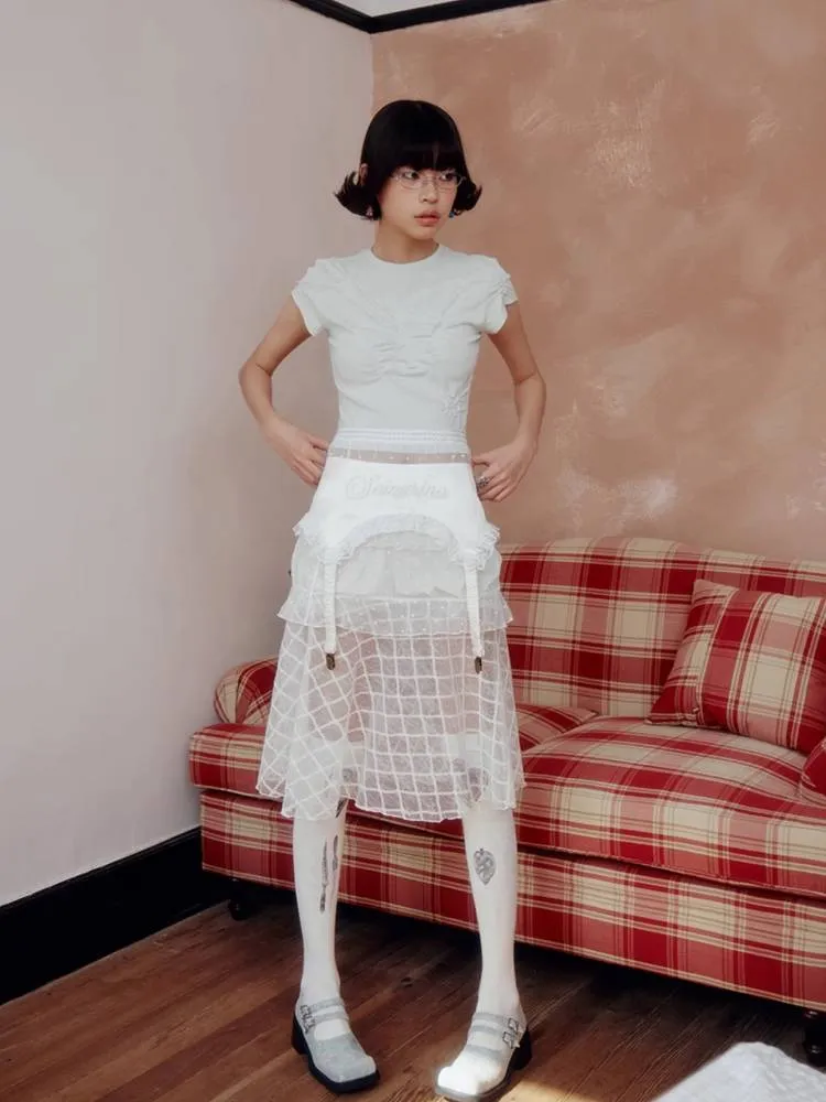 See-through A-line skirt【s0000008015】