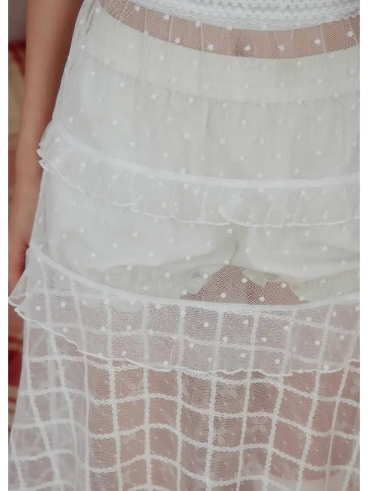 See-through A-line skirt【s0000008015】