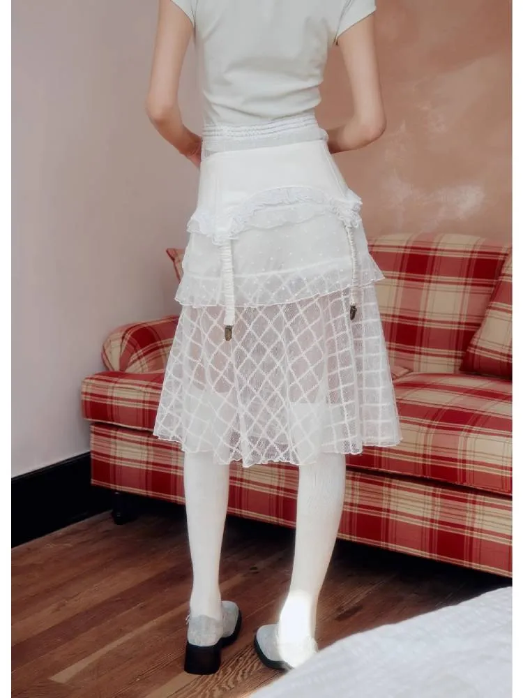 See-through A-line skirt【s0000008015】