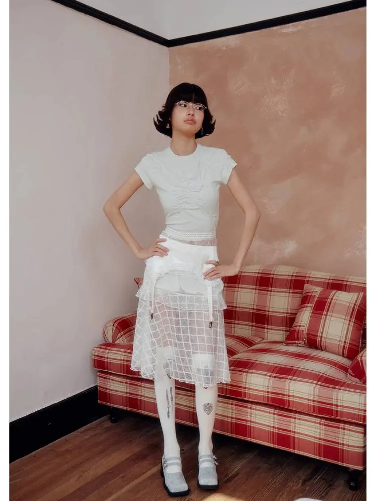 See-through A-line skirt【s0000008015】