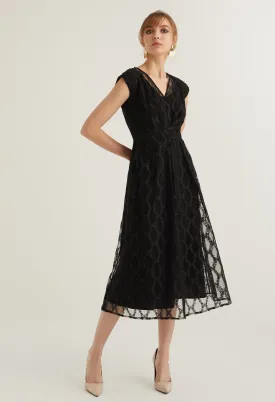 See Through Lace Detail Party Dress