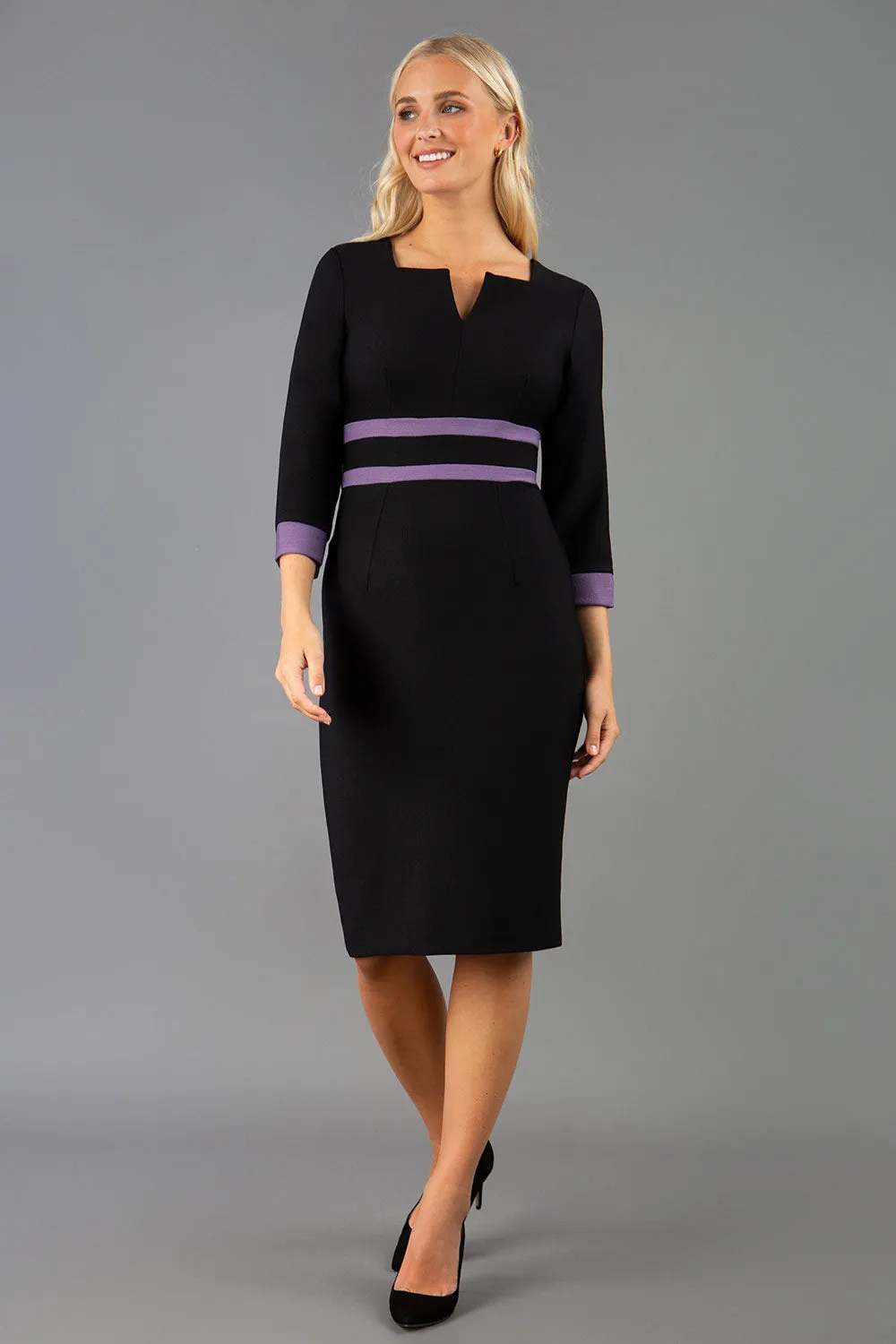 Seed Paeonia Contrast Pencil Dress