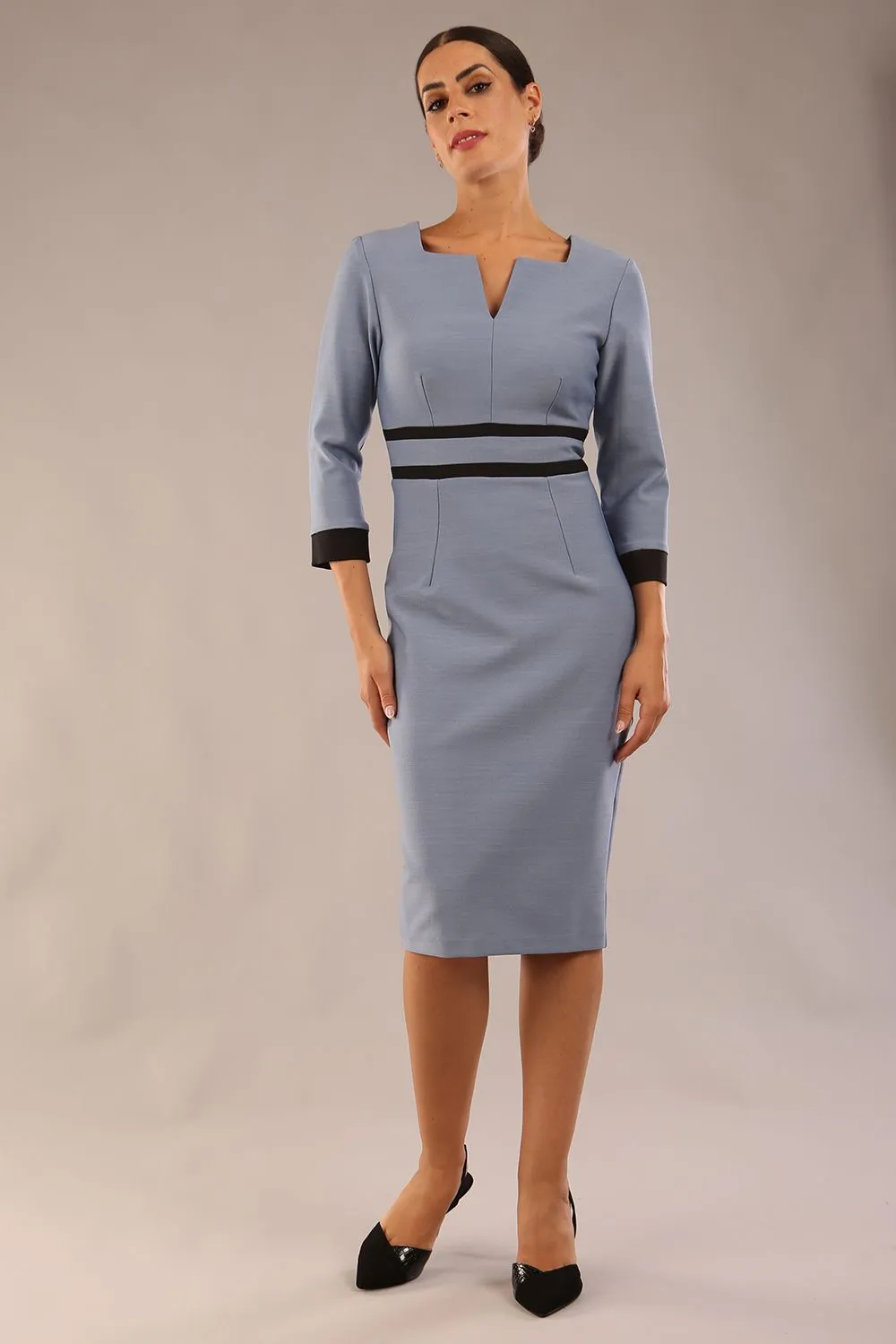 Seed Paeonia Contrast Pencil Dress