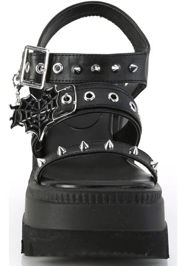 SHAKER-13 [Black Vegan Leather] | FLATS [PREORDER]