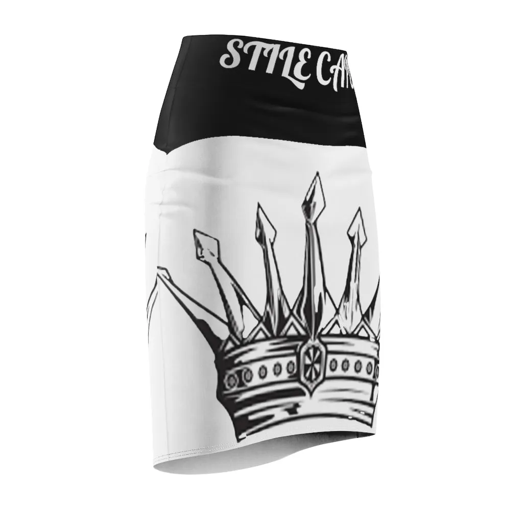 STILE CAPO BLACK &WHITE QUEEN Pencil Skirt