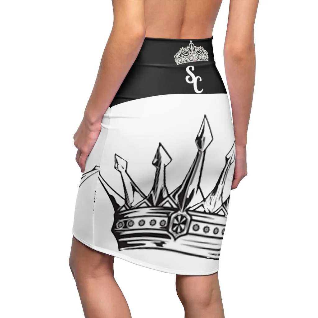 STILE CAPO BLACK &WHITE QUEEN Pencil Skirt