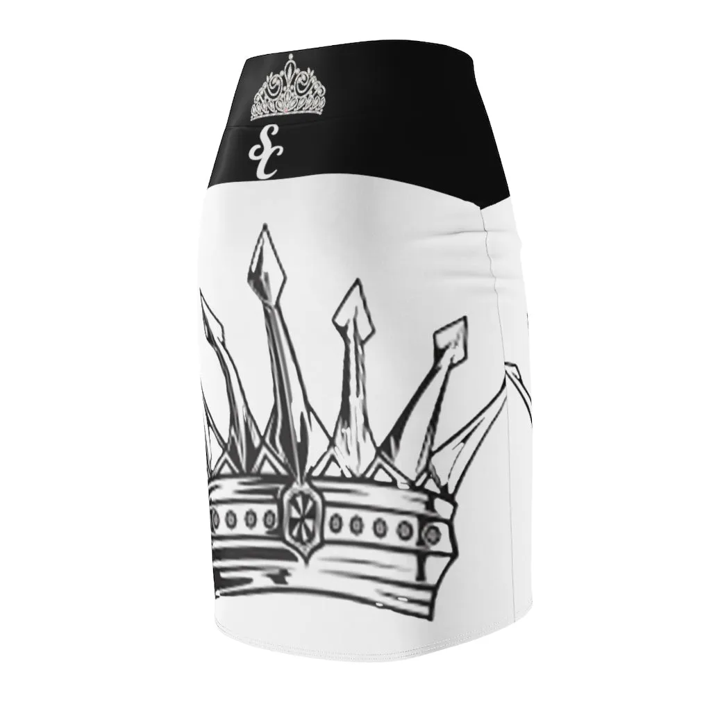 STILE CAPO BLACK &WHITE QUEEN Pencil Skirt