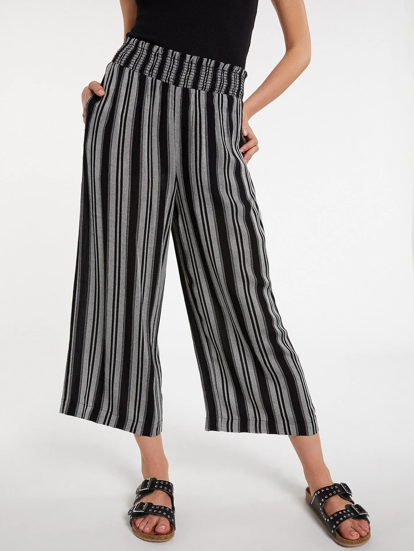 Sunrise Show Pants - Black White