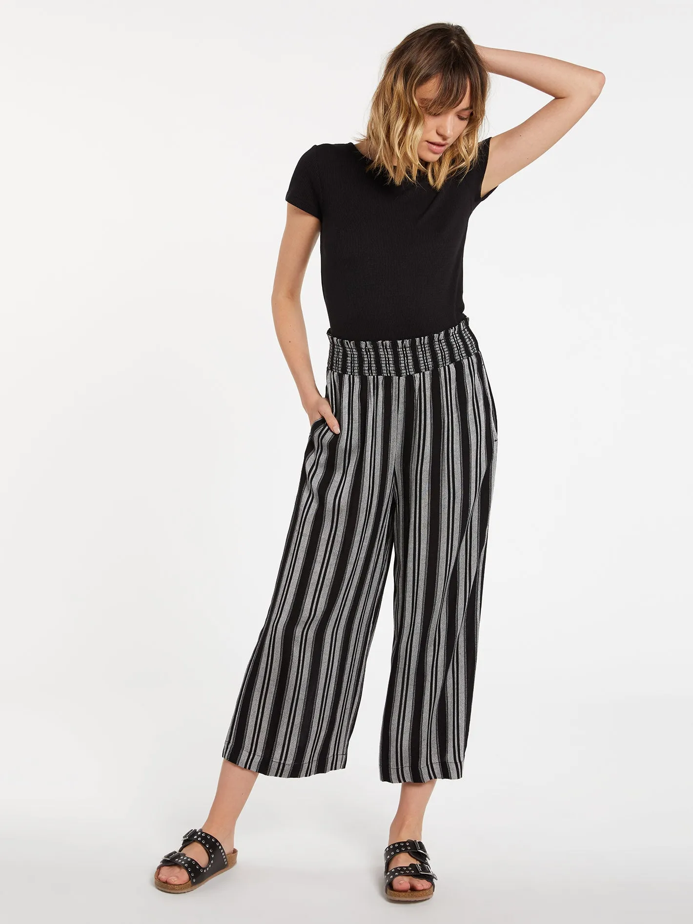 Sunrise Show Pants - Black White