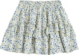 SweatyRocks Women's High Waist Mini Pleated Skater Skirt Flared A-Line Floral Short Skirt