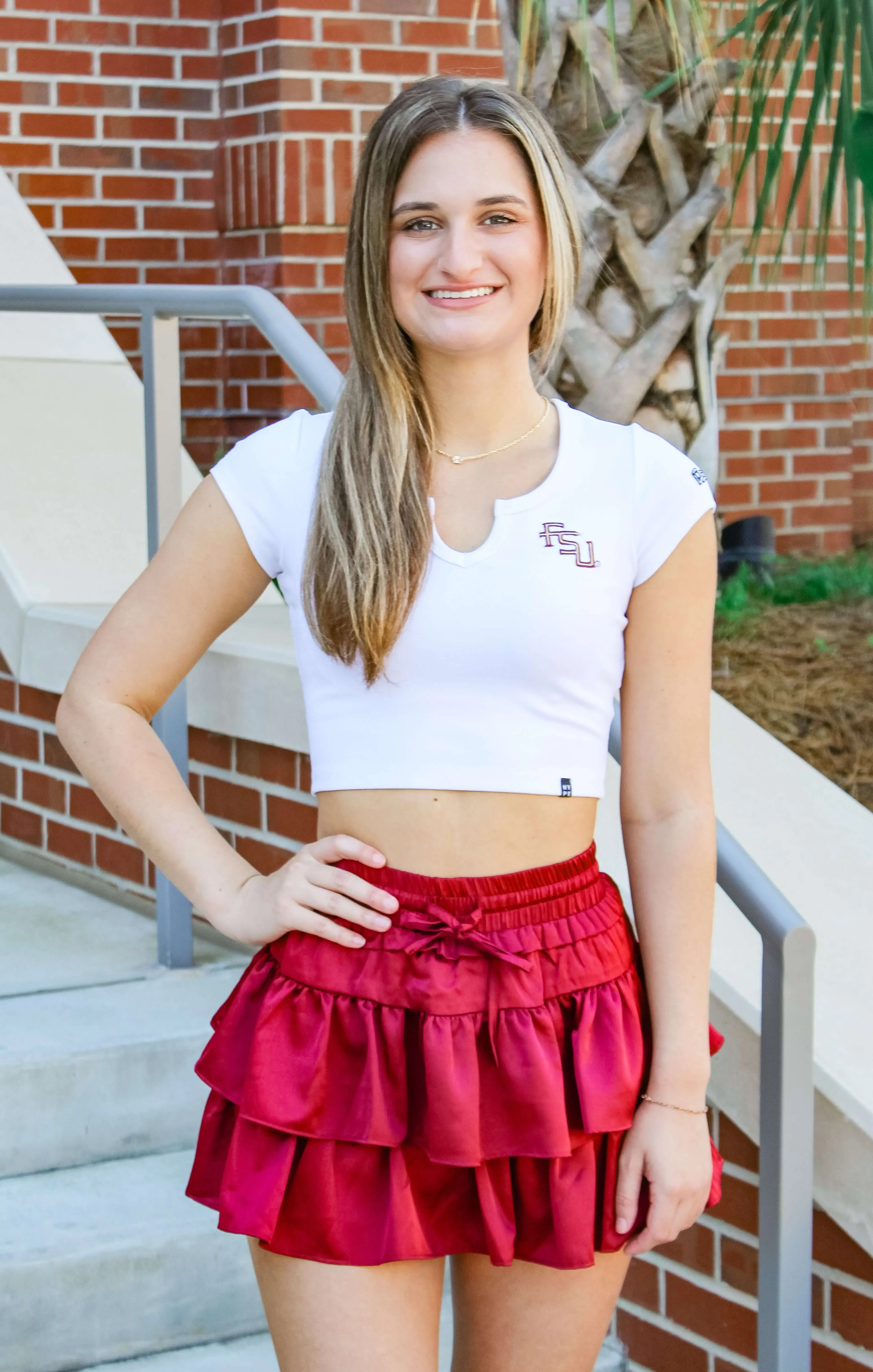 The FSU Cropped Cali Tee (White)