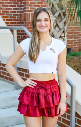 The FSU Cropped Cali Tee (White)