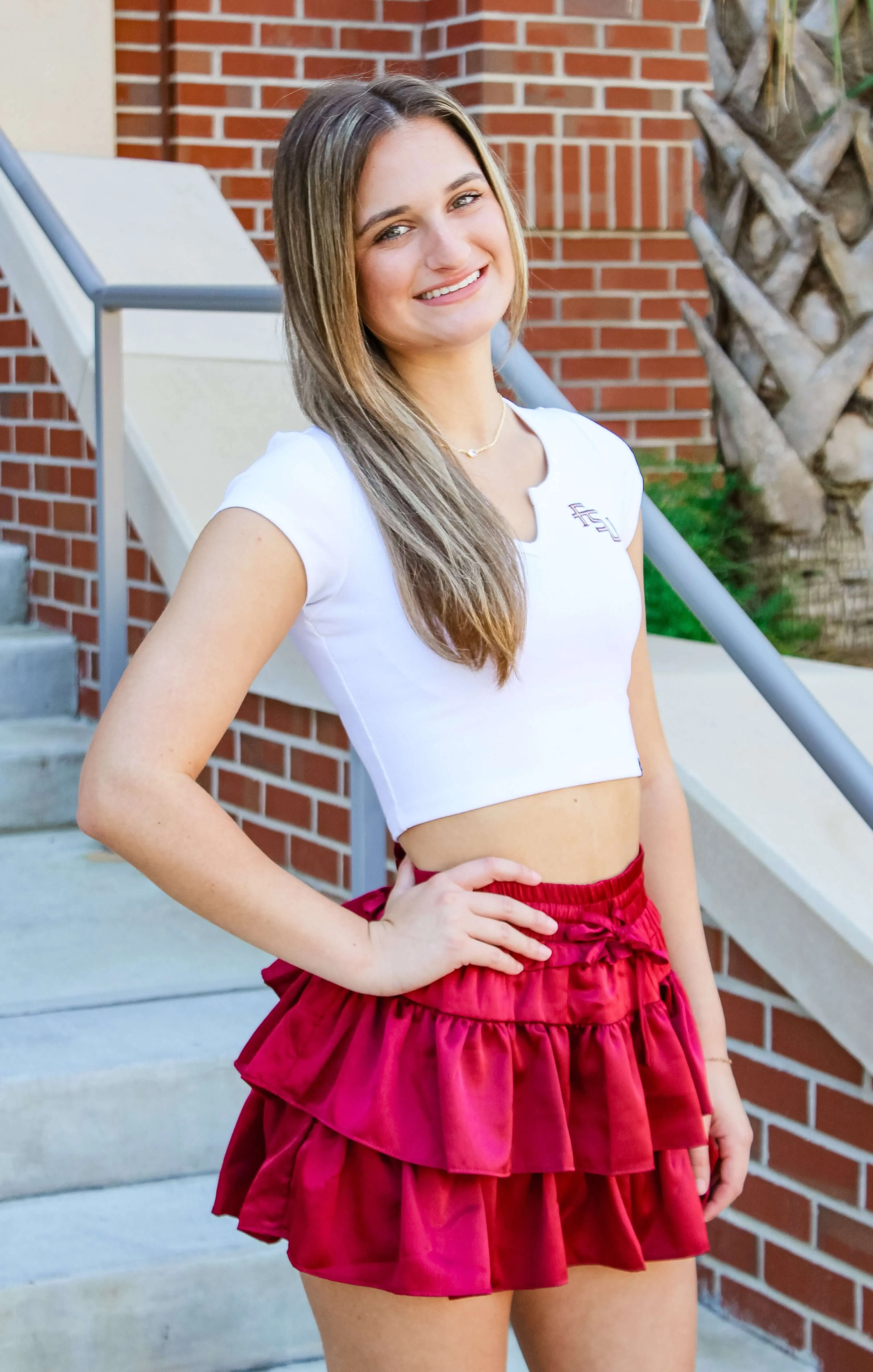 The FSU Cropped Cali Tee (White)