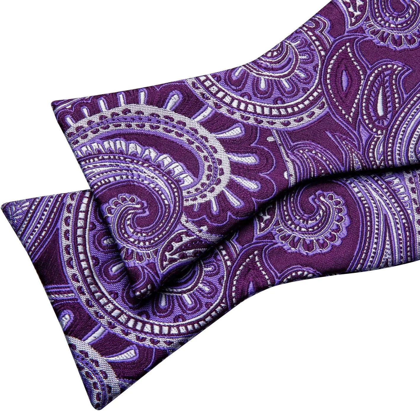 YOHOWA Bow Ties for Men Paisley Self Tie Bowtie Pocket Square Cufflinks Set Classic Woven Formal Wedding Tuxedo Party